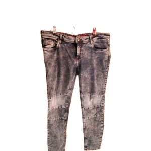 Ed Hardy Dark Acid Wash Low Rise Jeans Size 36